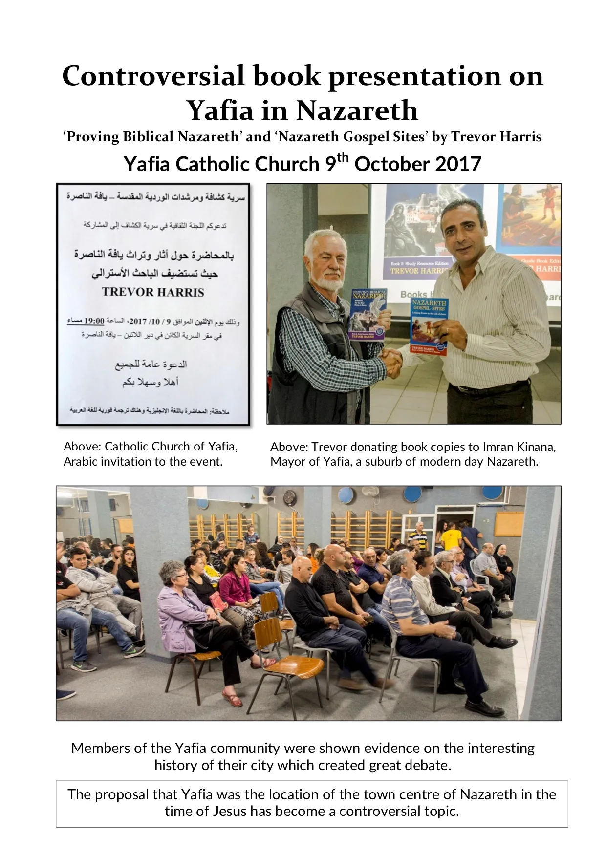 Book presentation to the Yafia community in Nazareth